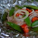 Cемга с овощами в фольге