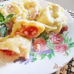 Вареники с малиной и крем - сыром