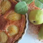 Открытый пирог с грушами