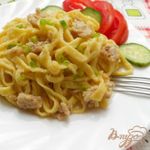 Лапша домашняя с фаршем