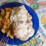 Говяжья печень с луковым соусом
