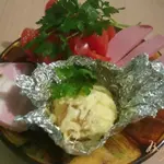 Картофель под сыром в фольге