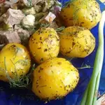 Картофель с базиликом