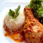 Курица запеченная с аджикой