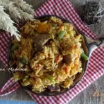 Рис со свининой и зеленой фасолью
