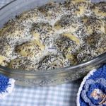 Ленивые вареники, запечённые в сметанно-маковой заливке