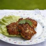 Оладьи с мясом курицы и цуккини