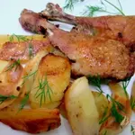 Куриные голени  запеченные с картофелем
