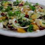 Овощной салат с апельсином и сыром Фета