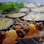 Перевернутый пирог с мясным фаршем и баклажанами