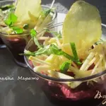 Свекольный крем с авокадо и яблоком