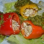 Мини перцы с соусом песто