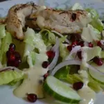 Куриный кебаб с салатом