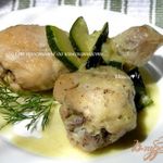 Куриные ножки в сливочном соусе с цуккини