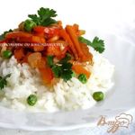 Пряное овощное соте с рисом
