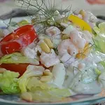 Салат не простой с креветками