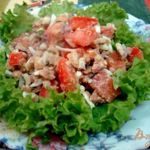 Салат из печени трески
