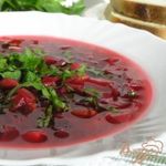 Борщ с фасолью пинто