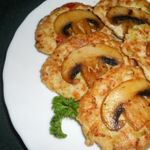 Оладьи куриные с овощами и шампиньонами