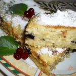 Запеканка из пшеничной крупы с творогом и черносливом
