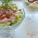 Салат с редисом и колбасой