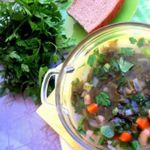 Зеленый борщ с фасолью (постный)