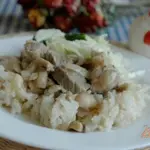 Телятина, тушенная с грибами в пиве