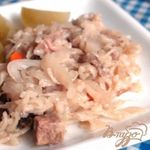 Рис с мясом и белыми грибами