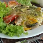 Фриттата с шампиньонами