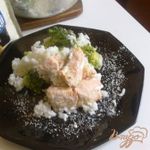 Семга с рисом, брокколи и пармезаном