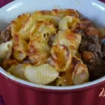 Паста с говяжим фаршем по-гречески