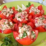 Помидоры фаршированные брынзой