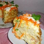 Тортик из капустных блинчиков