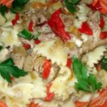 Макароны с отварным мясом