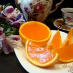 А-ля  апельсины  (желе в апельсиновых долькох.)