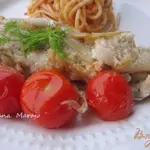 Филе скумбрии с фенхелем и томатами.