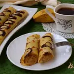 Блины, фаршированные бананом