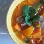 Рагу из свинины и сладкого картофеля.