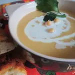 Суп-пюре из желтой репы и гороха нут