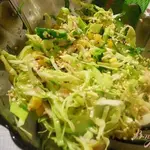 Салат с гречневыми блинчиками