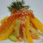 Салат из сёмги холодного копчения