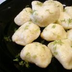 Картофельные галушки с фаршем