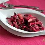 Салат из сельди и свеклы под горчичной  заправкой