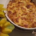 Овощная запеканка с копчеными колбасками