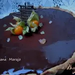 Шоколадный тарт с грушами