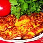 Оладьи тыквенные с курицей