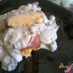 Картофельные котлетки с грибным соусом.