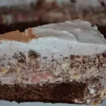 Торт мороженое,шоколадный с маршмэллоу и фундуком