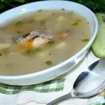 Куриный суп с овсяными хлопьями