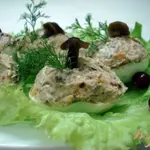 Яйца фаршированные опятами
